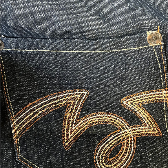 Vintager Y2K 5ive Jungle Co Baggy Streetwear New York Jean Shorts Mens Size 36 - Picture 4 of 7